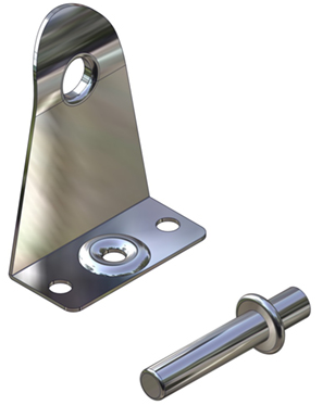 50mm Hold Down Bracket and Pin (Venetians)